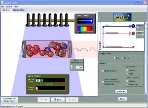Screenshot of the Lasers simulation