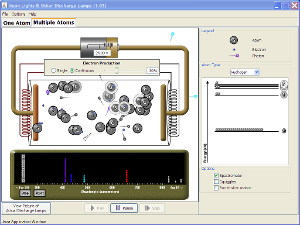 Screenshot of the Neon Lights & Other Discharge Lamps simulation