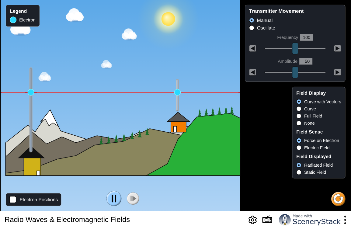 Screenshot of the Radio Waves simulation