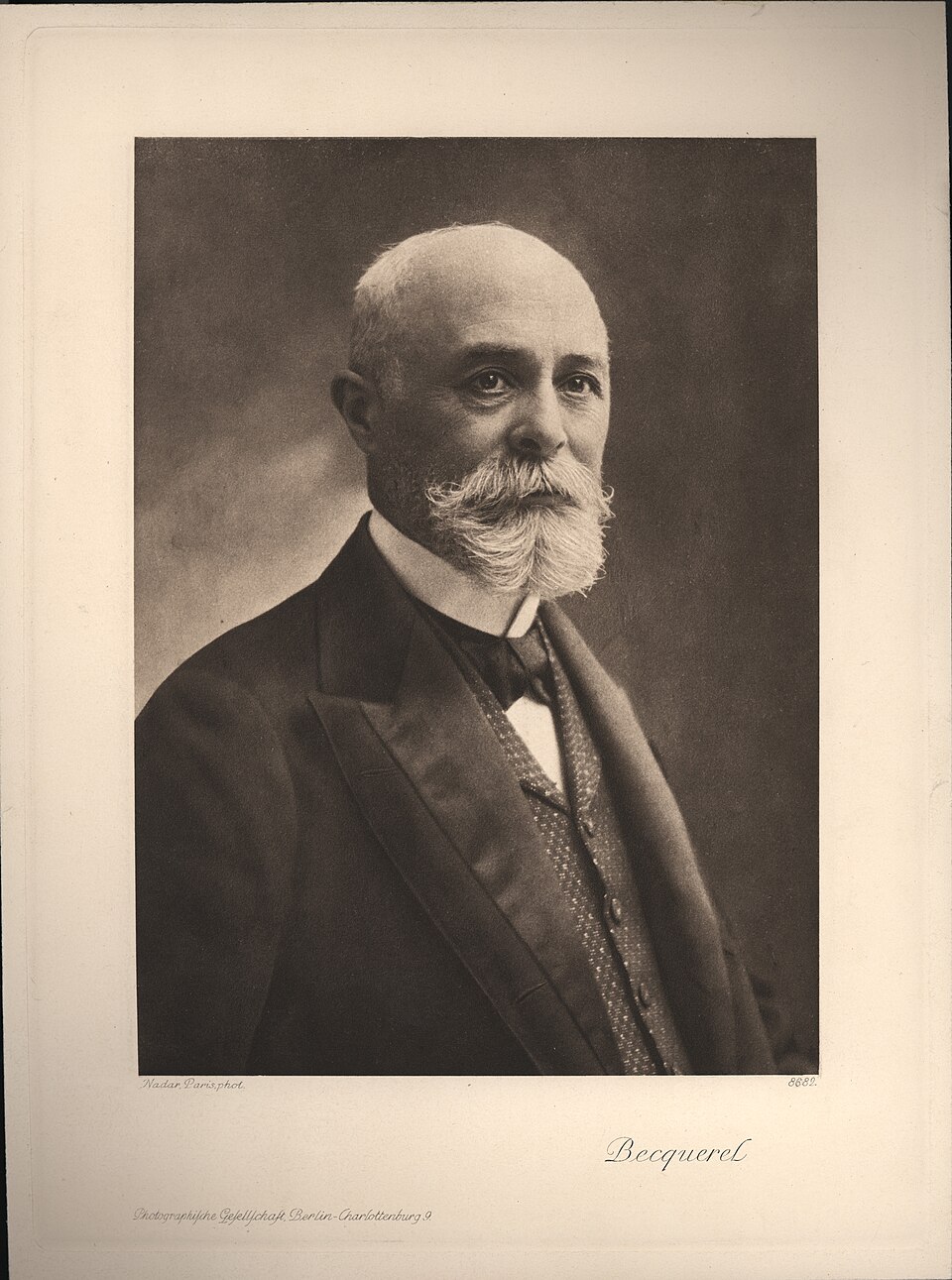 Historical portrait photograph of physicist Henri Becquerel.