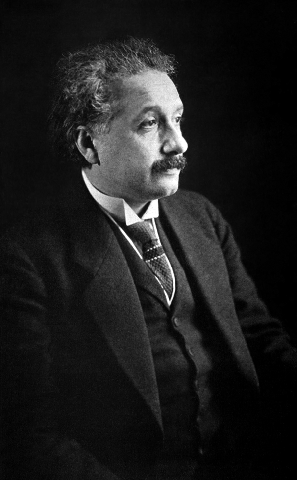 Historical portrait photograph of Albert Einstein in 1921.
