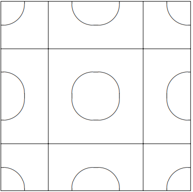 The Chladni pattern for the mode (3,1).