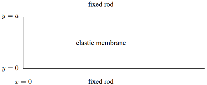 A forced oscillation problem in an elastic membrane.