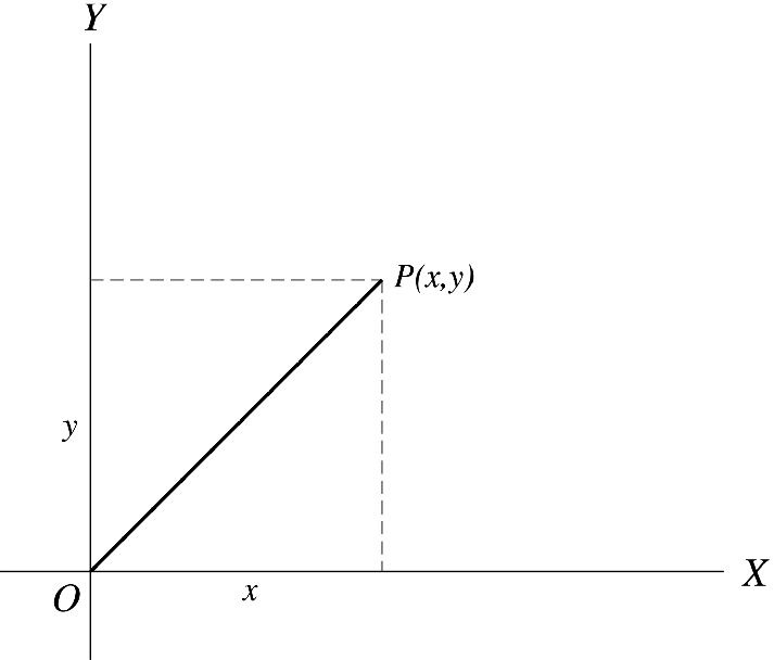 The rectangular (cartesian) coordinate system