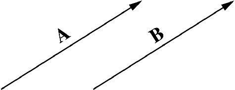 The two vectors \mathbf{A} and \mathbf{B} are said to be equal (\mathbf{A} = \mathbf{B}) only if they have the same magnitude and direction