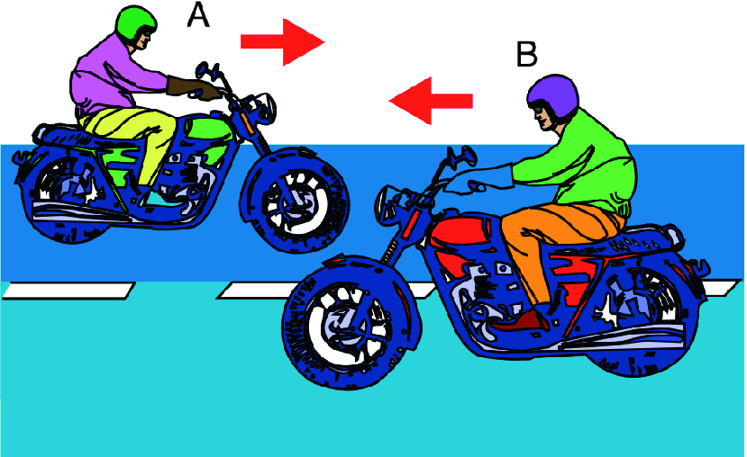 A is moving at 80 \mathrm{km}/\mathrm{s}, and \mathrm{B} moving at 60 \mathrm{km}/\mathrm{s}