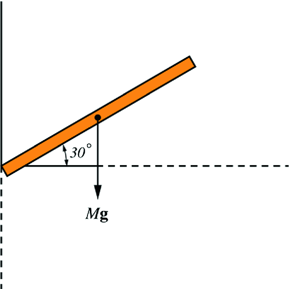 A uniform rod free to rotate at one end