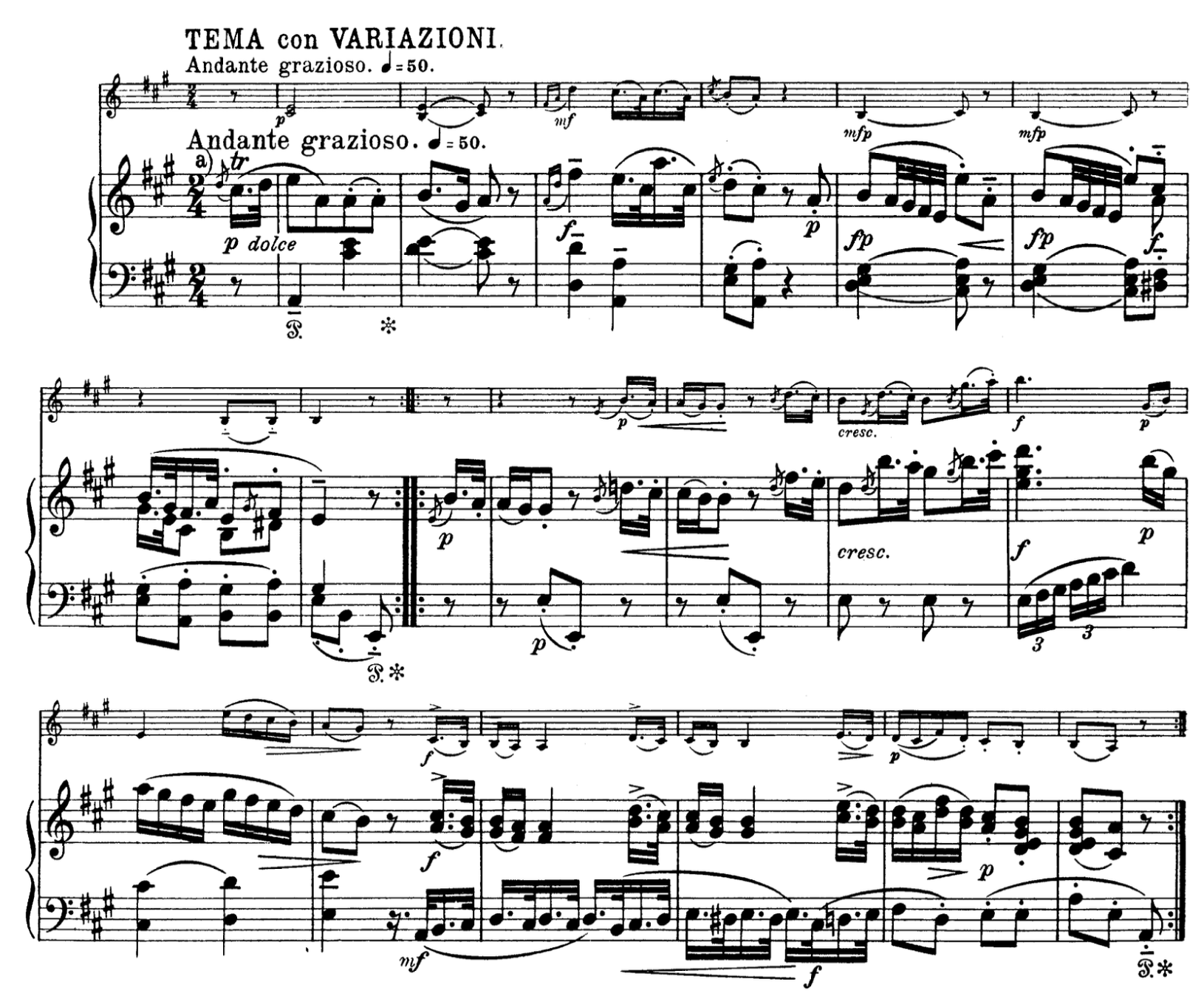Mozart, Violin Sonata in A major, K. 305