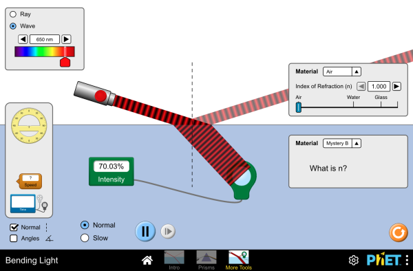 Screenshot of the Bending Light simulation