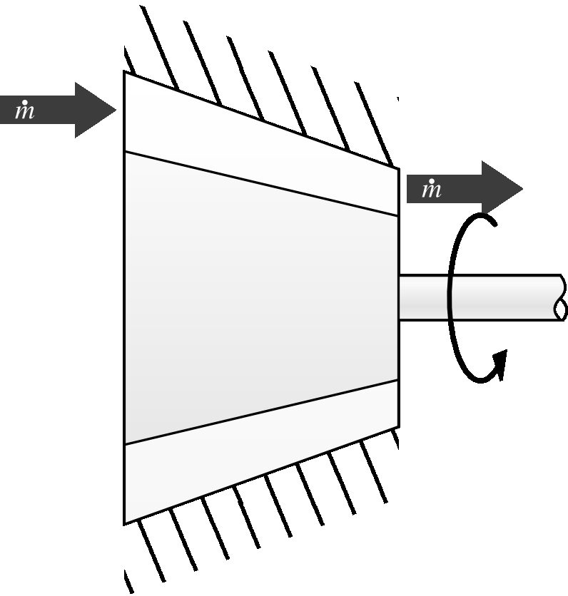 Schematic representation of an air compressor.