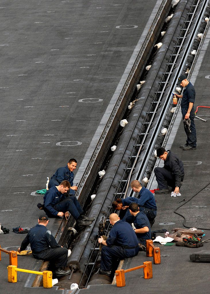 Cylinder of a steam catapult from the USS Abraham Lincoln